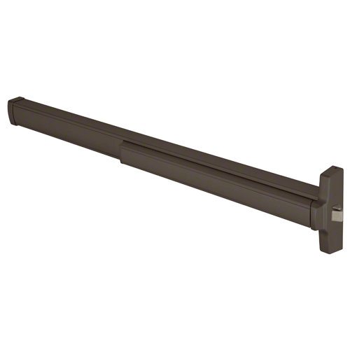 48" Model 2095 Grade 1 Rim Latch Panic Exit Device Right Hand Reverse Bevel with 'S' Strike Fits 36" to 48" Wide Door Dark Bronze Finish
