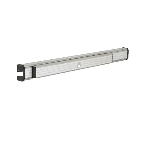 1295 Push Pad Rim Panic Exit Device - Fluted Texture Extrusion, Cylinder Dogging, C-Type Strike, 36", Aluminum