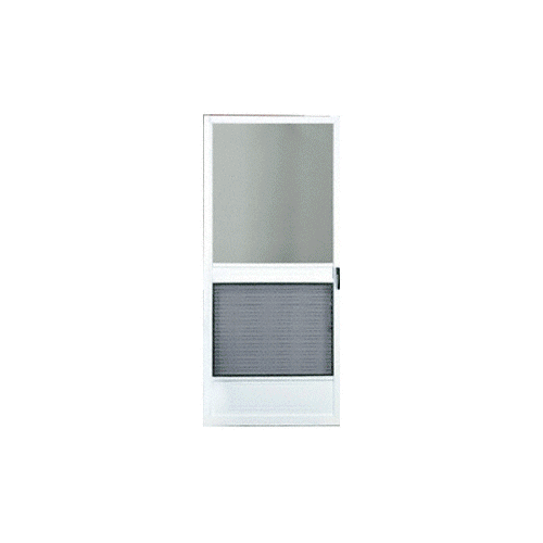 Steelbreeze White 36" x 80" Steel Hinged Screen Door - Bulk