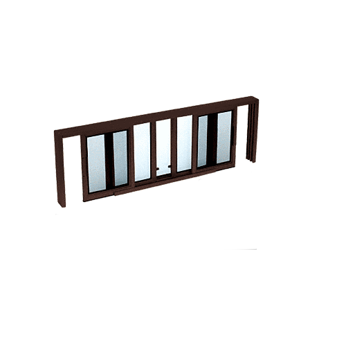 Duranodic Bronze Horizontal Sliding Service Window XOX Format With 1/2" Insulating Glass With Screen