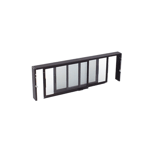 Duranodic Bronze Horizontal Sliding Service Window XX Format with 1/8" & 1/4" Vinyl Only no Screen