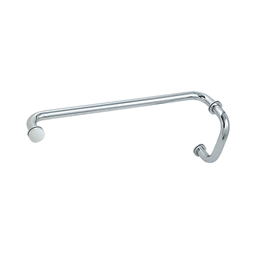 CRL BM6X18CH Polished Chrome 6" Pull Handle and 18" Towel Bar BM Series Combination With Metal Washers