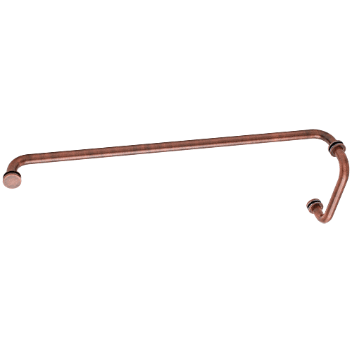 Antique Brushed Copper 6" Pull Handle and 24" Towel Bar BM Series Combination With Metal Washers