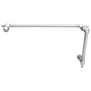 CRL C0L6X18CH Polished Chrome Colonial Style Combination 6" Pull Handle With 18" Towel Bar