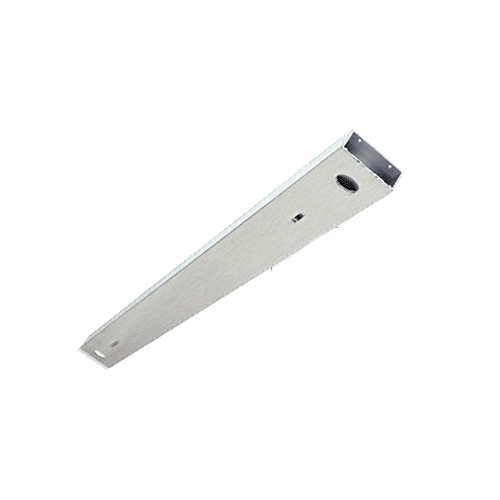 Satin Anodized Custom Length 4" No Pocket Double Sided Door Header