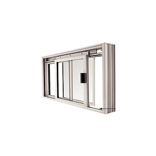 Satin Anodized DW Series Manual Deluxe Sliding Service Window OX or XO with Screen