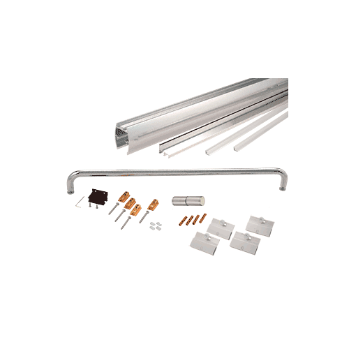 CRL CK146072BA Brite Anodized 60" x 72" Cottage CK Series Sliding Shower Door Kit with Clear Jambs for 1/4" Glass