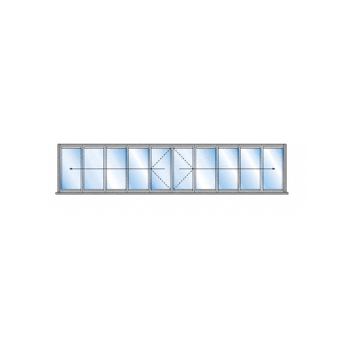 S55 Monterey 5+5 Bi-Fold Bi-Part Interior Swing with Flush Sill and Exterior Lever Lock White Powder Coat