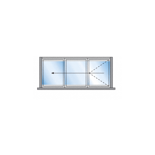 S55 Monterey Bi-Fold 3 Panel Left Hand Interior Swing with Raised Sill Black Powder Coat