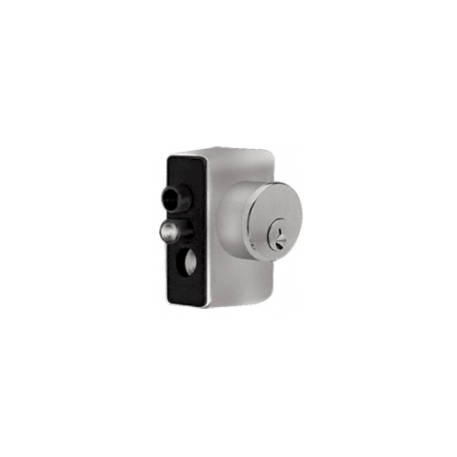 Brushed Stainless Left Hand Keyed Access Device for Glass Door Panic and Deadbolt Handle