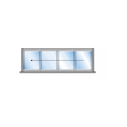 Custom KYNAR Paint S55 Monterey Bi-Fold 4 Panel Left Hand Interior Swing with Raised Sill
