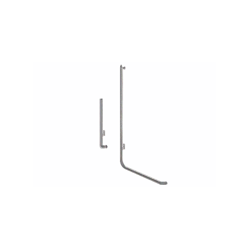 Brushed Stainless Left Hand Reverse Rail Mount 'H' Exterior Top Securing Dummy Handle