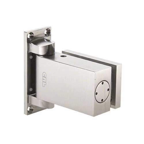 Brushed Satin Nickel Oil Dynamic 8260 Hydraulic All-Glass Door Hinge - No Hold Open
