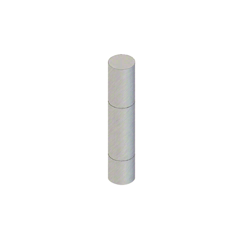 Brushed Stainless Steel Bollard 9" Round with Flat Top and Single Line Accents