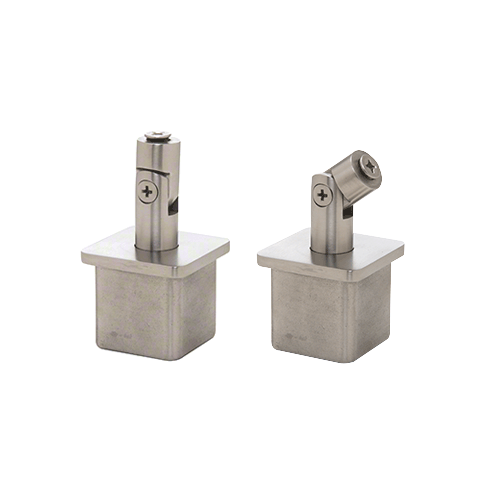 316 Brushed Stainless Vertically Adjustable Post Caps for Standoff Saddles