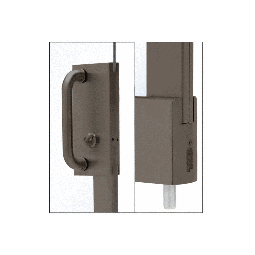 CRL DE4101DU Dark Bronze Anodized 4" x 10" Center Lock With Bottom Rail