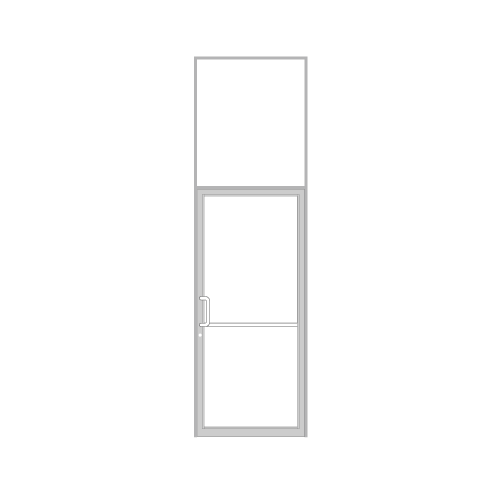 Clear Anodized Custom Size Series IT451 Open Back Offset Pivot Transom Door Frame Complete (1FT)