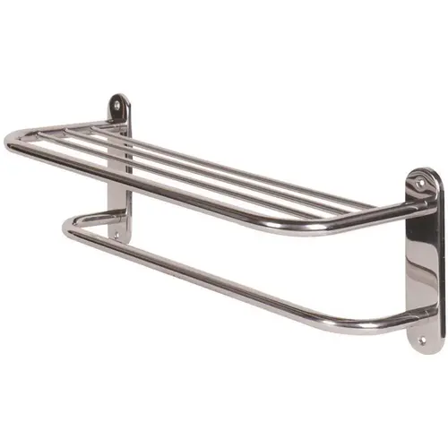 Lodging Star 510390 24 in. Towel Shelf Polished Finishing Stainless Steel