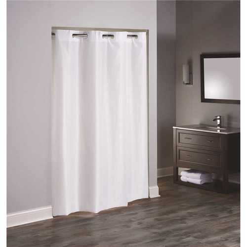 48 in. x 74 in. 3 in 1 TPU Coated White Shower Curtain Stall Size - pack of 12