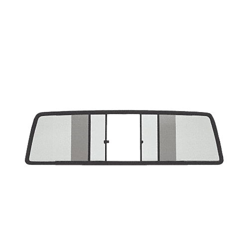 Duo-Vent Four Panel Slider with Light Gray Glass for 1994-1996 Dodge Dakota Standard Cab