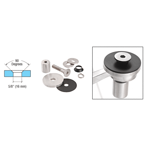 CRL CSF1BS Brushed Stainless Countersunk Glass Fastener Hardware