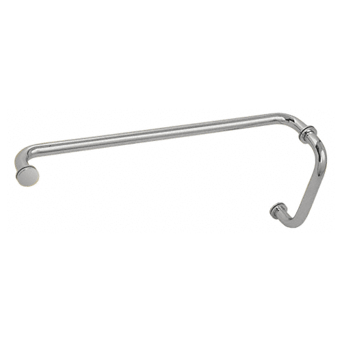 CRL BM8X22CH Polished Chrome 8" Pull Handle and 22" Towel Bar BM Series Combination With Metal Washers