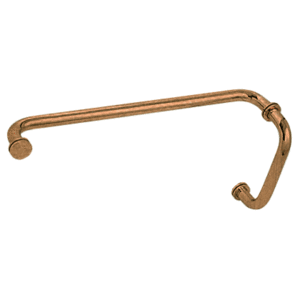 CRL BM8X18ABR Antique Brass 8" Pull Handle and 18" Towel Bar BM Series Combination With Metal Washers