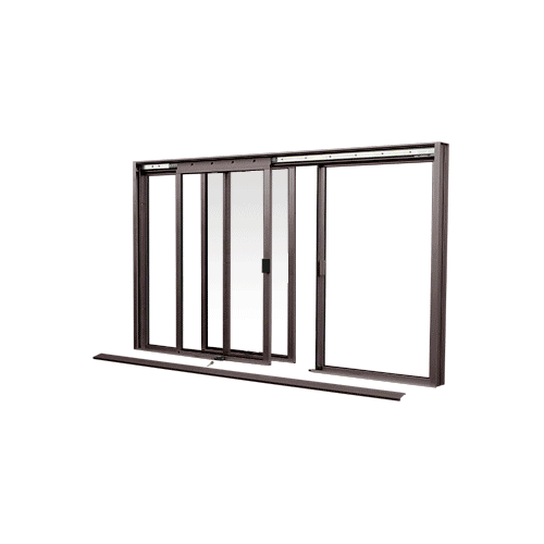 CRL DW2800DU Duranodic Bronze DW Series Manual Deluxe Sliding Service Window OXO with Screen