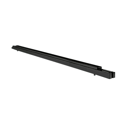 Black Powder Coat Double Narrow Floating Header With Surface Mounted Top Pivots for 72" Wide Opening