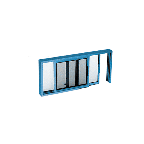 Custom Powder Painted Horizontal Sliding Service Window XO or OX Format with 1/4" Glass Only - No Screen
