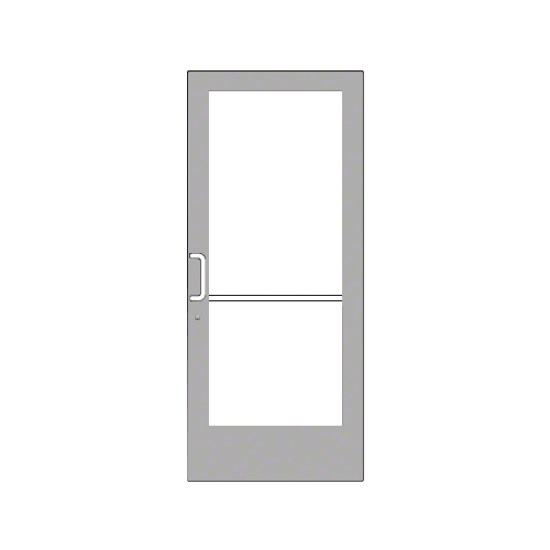 Clear Anodized Custom Single Series 400 Medium Stile Offset Hung Geared Hinge Entrance Door for Overhead Concealed Door Closer