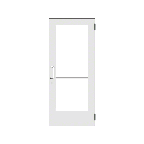 White KYNAR Paint Custom Size Single Series 550 Wide Stile Butt Hinge Entrance Door ADA/Title 24