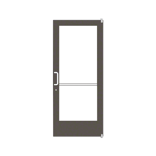 Bronze Black Anodized Custom Single Series 400 Medium Stile Offset Pivot Entrance Door for Surface Mount Door Closer