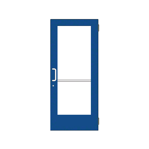 Standard KYNAR Custom Size Single Series 550 Wide Stile Butt Hinge Entrance Door for Overhead Concealed Door Closer