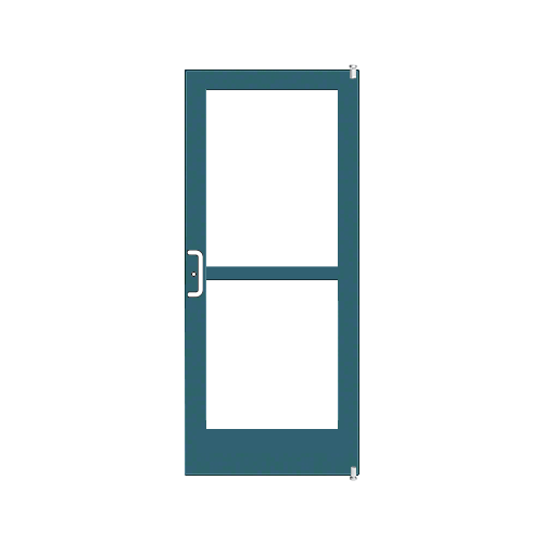 Custom KYNAR Paint Custom Single Series 400 Medium Stile Offset Pivot Entrance Door With Panic for Surface Mount Door Closer