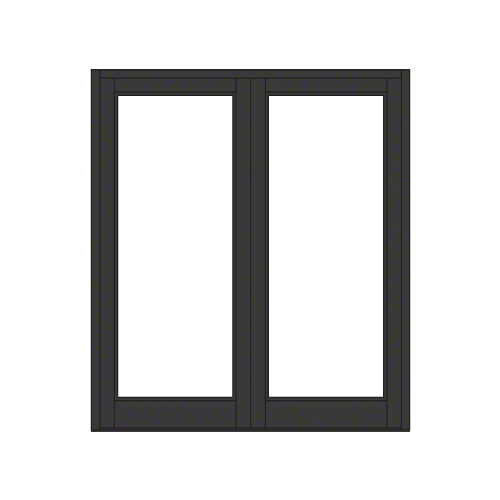 Black Anodized Blank Pair Series 800 Durafront Medium Stile Center Hung Entrance Doors- No Prep