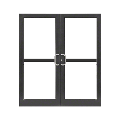 Black Anodized Custom Pair 72" x 84" Series 400T Medium Stile Gear Hinge Entrance Door