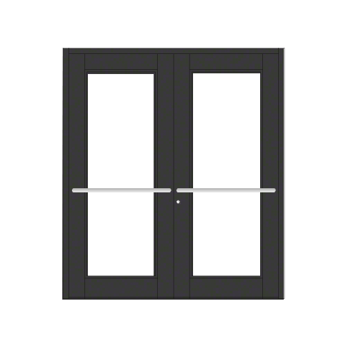 Black Anodized Custom Pair Series 850 Durafront Wide Stile Center Pivot Entrance Doors for Overhead Concealed Door Closers