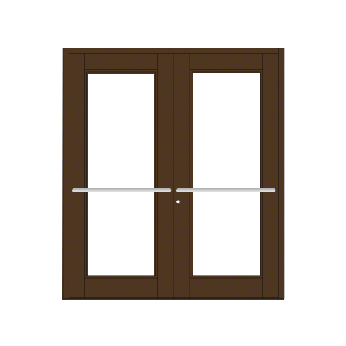 Bronze Black Anodized Custom Pair Series 850 Durafront Wide Stile Center Pivot Entrance Doors for Overhead Concealed Door Closers