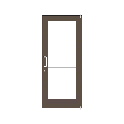 Bronze Black Anodized Custom Single Series 550 Wide Stile Offset Pivot Entrance Door for Overhead Concealed Door Closer