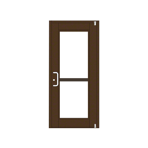 Class I Bronze Black Anodized Custom Single Series 850 Durafront Wide Stile Offset Pivot Entrance Door for Panic and Surface Mount Door Closer