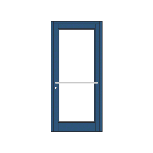 Custom KYNAR Paint Custom Single Series 800 Durafront Medium Stile Center Pivot Entrance Door for Overhead Concealed Door Closer