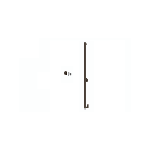 Oil Rubbed Bronze Left Hand Reverse Glass Mount Keyed Access "Z" Exterior Top Securing Deadbolt Handle for 3/4" Glass