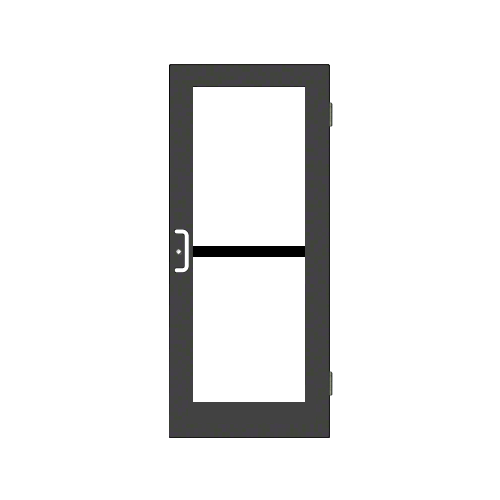 Black Anodized Custom Single Series 550 Wide Stile Butt Hinged Entrance Door For Panic and Overhead Concealed Door Closer