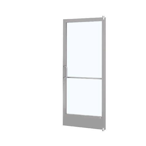 Clear Anodized Custom Single Series 250 Narrow Stile Offset Pivot Entrance Door for Surface Mount Door Closer