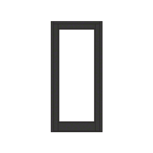 Black Anodized Blank Single Series 800 Durafront Medium Stile Center Hung Entrance Door- No Prep