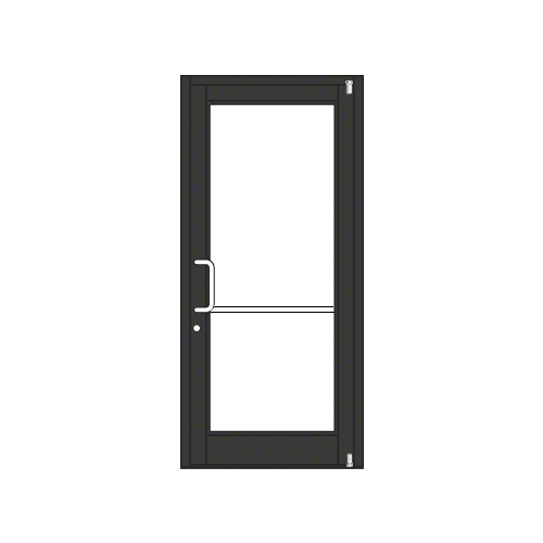 Black Anodized Custom Single Series 800 Durafront Medium Stile Offset Pivot Entrance Door for Surface Mount Door Closer