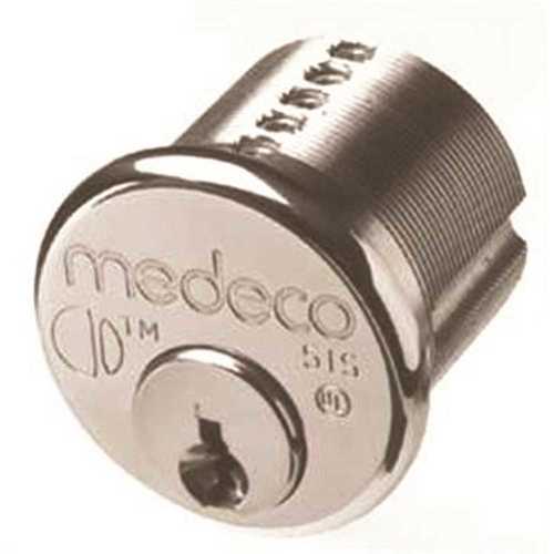 HIGH SEC MORTISE CYLINDER 1" COMMERCIAL KEYWAY D CHROME