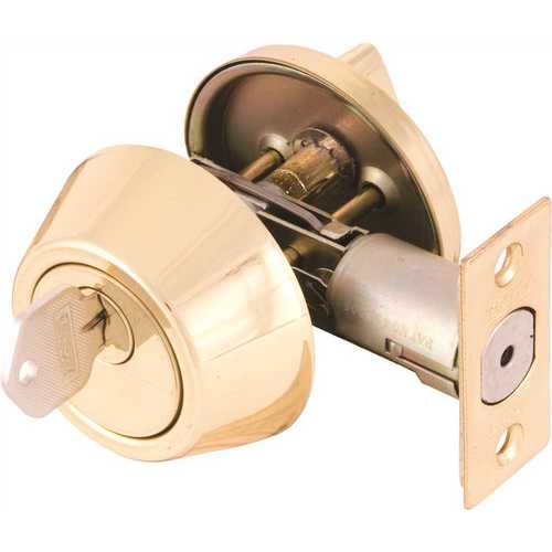 Legend 200 KA CL Single Cylinder Deadbolt, Keyed Alike 2 Fts Polished Brass (2-Per Pack) - Pair