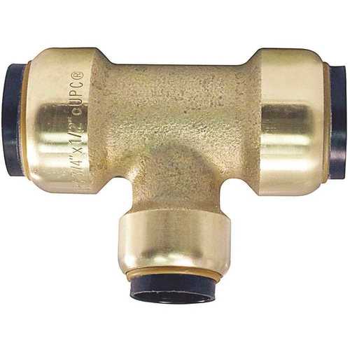 Tectite FSBT343412 3/4 in. x 3/4 in. x 1/2 in. Brass Push-to-Connect Reducer Tee